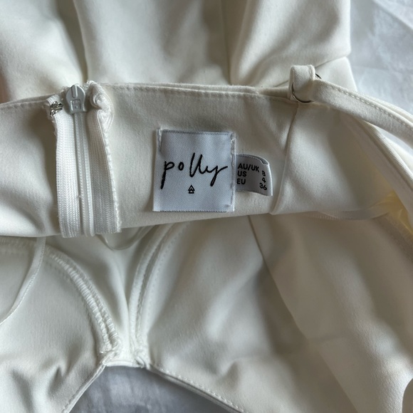 Princess Polly White Mini Dress A Line Small Size 4 Night Out NYE Classic - Picture 6 of 6